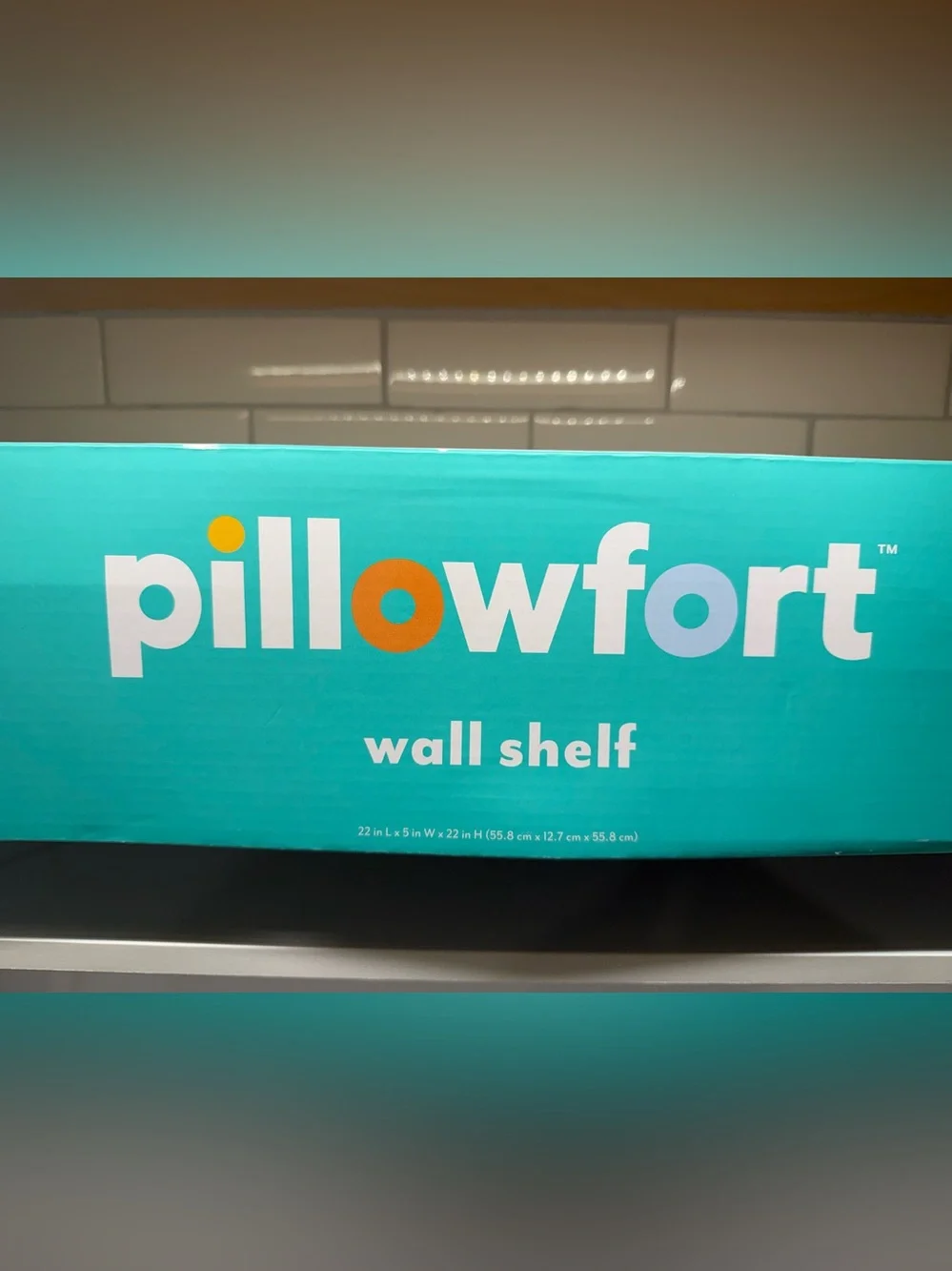 Pillowfort Gold Circular Metal Wall Shelf with White Shelves - NIB